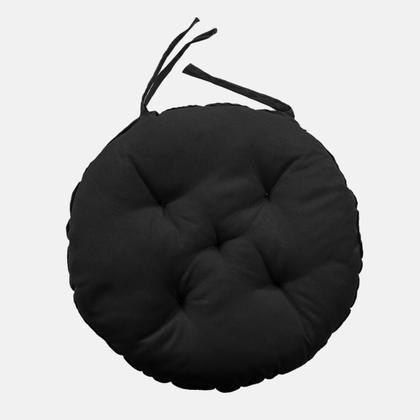 Imagem de Almofada Futton Lisa Redonda Cheia Macia Confortável 40cm Cadeira Sala Jantar Decoração