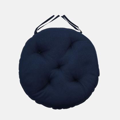 Imagem de Almofada Futton Lisa Redonda Cheia Macia Confortável 40cm Cadeira Sala Jantar Decoração