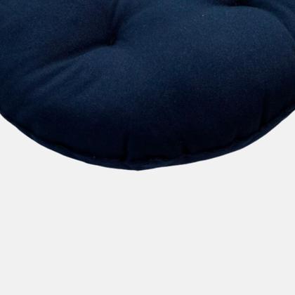 Imagem de Almofada Futton Lisa Redonda Cheia Macia Confortável 40cm Cadeira Sala Jantar Decoração