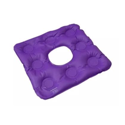 Imagem de Almofada Gel Quadrada com Orifício Anti Escaras Feridas Úlcera BioFlorence Ortopédica Hospitalar Cadeira de Rodas Paciente Acamado Idoso