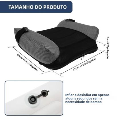 Imagem de Almofada Inflável Para Crianças, Assento Elevatório Portátil De PVC Com Bolsa De Armazenamento Para