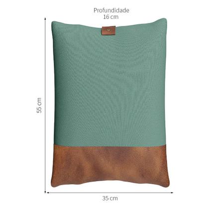 Almofada Leme Verde Sage e Marrom 55x35 - Mobly Imagem de Almofada Leme Verde Sage e Marrom 55x35