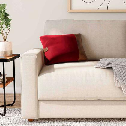 Almofada Leme Vermelho e Marrom 55x35 - Mobly Imagem de Almofada Leme Vermelho e Marrom 55x35
