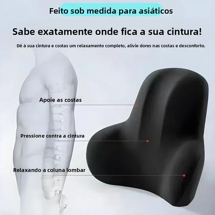 Imagem de Almofada Lombar De Espuma De Memória Para Carro, Escritório E Cadeiras De Jogos, Almofada De Suporte