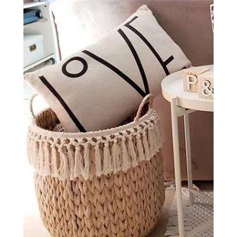 Imagem de Almofada Love Retangular Algodão Estampada 30x50cm Preta