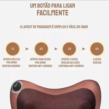 Imagem de Almofada Massageadora Bivolt Para Pescoço E Lombar Dellamed