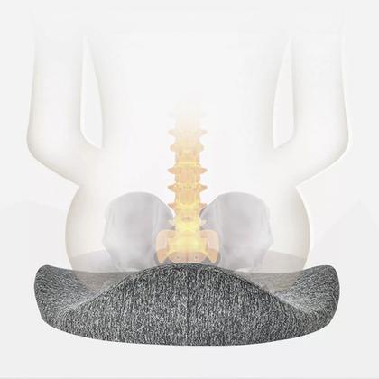 Imagem de Almofada Ortopedica Ergonomica Cadeira Lombar Alivia Dores Corpo Coccix Coluna Confortavel Escritorio Casa Home Office