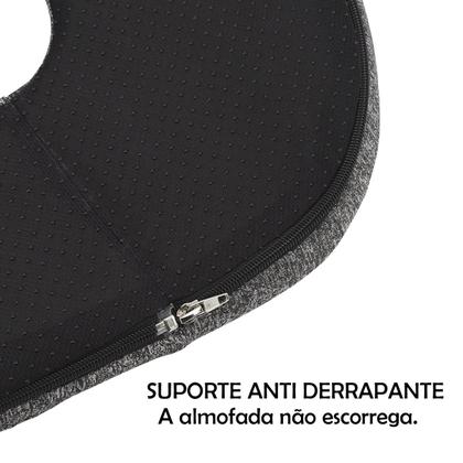 Imagem de Almofada Ortopedica Ergonomica Cadeira Lombar Alivia Dores Corpo Coccix Coluna Confortavel Escritorio Casa Home Office