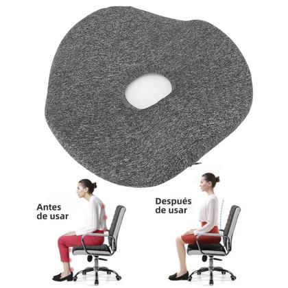 Imagem de Almofada Ortopedica Ergonomica Coccix Coluna Lombar Assento Confortavel Macio Relaxante Escritorio Casa Home Office