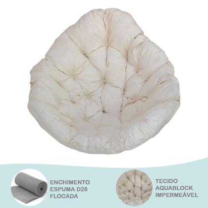 Imagem de Almofada para Balanço Suspenso Impermeável Aquablock cor Creme