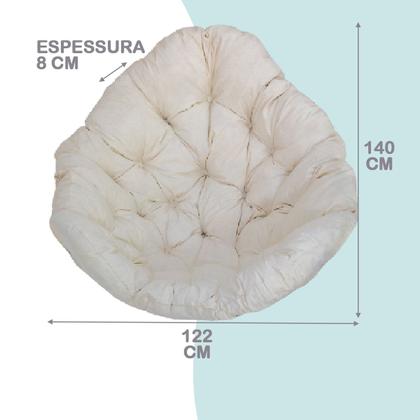 Imagem de Almofada para Balanço Suspenso Impermeável Aquablock cor Creme