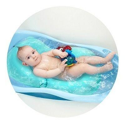 Imagem de Almofada Para Banho na Banheira Baby Buba Azul