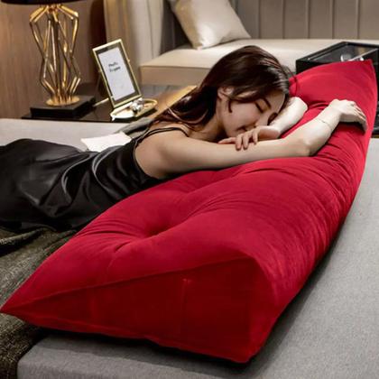 Imagem de Almofada Para Cabeceira Apoio 195cm Suede Vermelho - DS Estofados