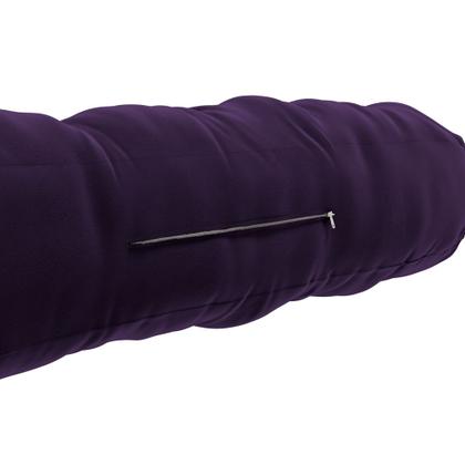 Imagem de Almofada Para Cabeceira Encosto Apoio Lombar Spot 140cm com Porta Celular Veludo - Desk Design