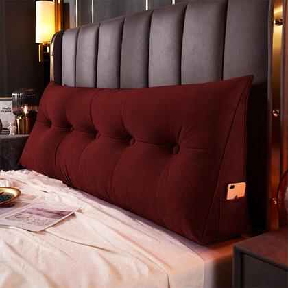 Imagem de Almofada Para Cabeceira Encosto Apoio Lombar Spot 140cm com Porta Celular Veludo - Desk Design