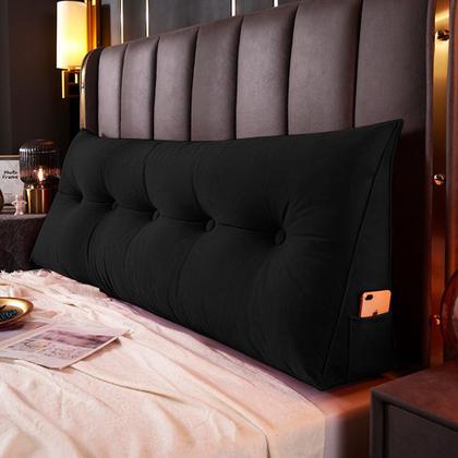 Imagem de Almofada Para Cabeceira Encosto Apoio Lombar Spot 140cm com Porta Celular Veludo - Desk Design