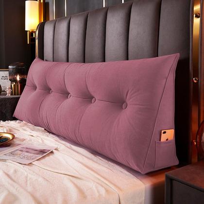 Imagem de Almofada Para Cabeceira Encosto Apoio Lombar Spot 140cm com Porta Celular Veludo - Desk Design