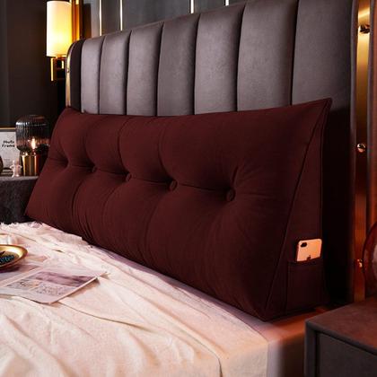 Imagem de Almofada Para Cabeceira Encosto Apoio Lombar Spot 90cm com Porta Celular Suede - Desk Design