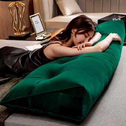 Imagem de Almofada Para Cabeceira Encosto Apoio Lombar Spot 90cm com Porta Celular Suede - Desk Design