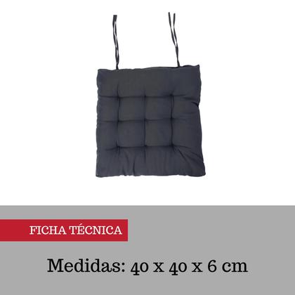 Imagem de Almofada Para Cadeira Assento 40x40 Futton Liso Conforto Chb