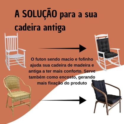 Imagem de Almofada Para Cadeira Assento 40x40cm Tons De Marrom Rustico