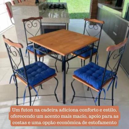 Imagem de Almofada Para Cadeira Assento 40x40cm Tons De Marrom Rustico