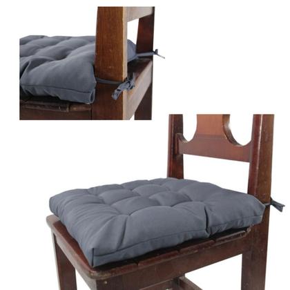 Imagem de Almofada Para Cadeira Assento Futton Liso Cinza 40x40