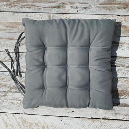 Imagem de Almofada Para Cadeira Assento Futton Liso Cinza 40x40