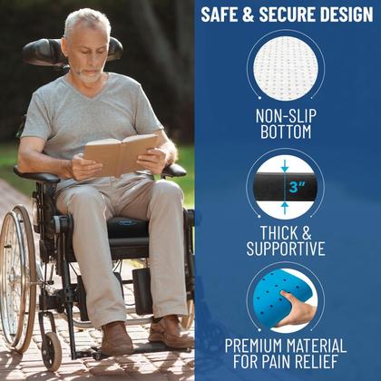 Imagem de Almofada para cadeira de rodas Everlasting Comfort Gel Memory Foam