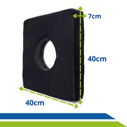 Imagem de Almofada para Hemorroidas Cóccix Próstata Cadeira de Rodas com Orifício Central UN Premium Longevitech