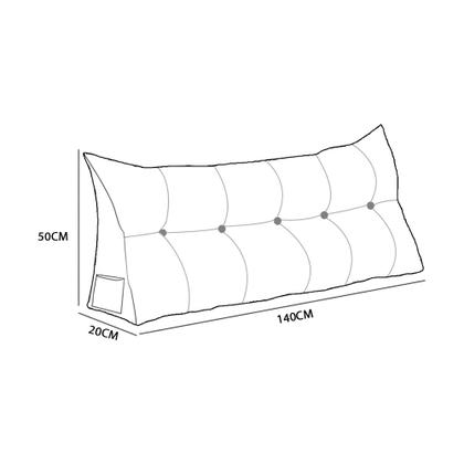 Imagem de Almofada para Leitura e Descanso Suede Azul Marinho 140cm - Vallisa Decor