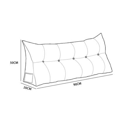 Imagem de Almofada para Leitura e Descanso Suede Cinza 90cm - Belliv Decor