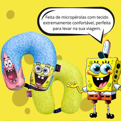 Imagem de Almofada Pescoço Bob Esponja Microperolas Viagem Zona Criativa - 10065123