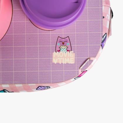 Imagem de Almofada porta pipoca dupla c copos e balde coruja bubu uatt