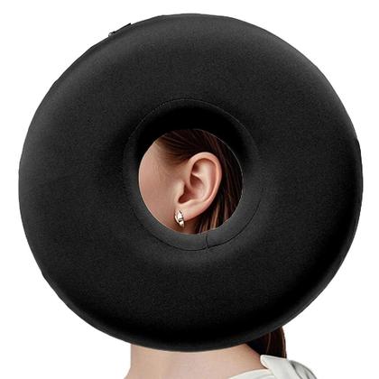 Imagem de Almofada Protetora De Orelha Para Quem Dorme De Lado Com Abertura Para Piercing, Para Dor E