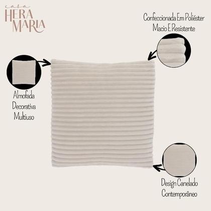 Imagem de Almofada Quadrada Decorativa Em Veludo Bege Claro 45x45 Estilo Escandinavo
