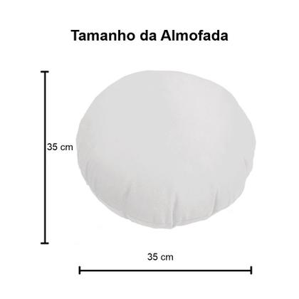 Imagem de Almofada Redonda em Veludo com Zíper Várias Cores