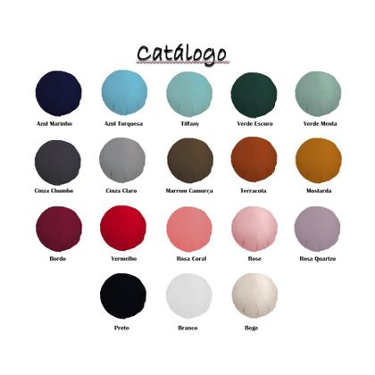 Imagem de Almofada Redonda em Veludo com Zíper Várias Cores