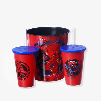 Imagem de Almofada Spider-Man e kit Balde Pipoca e Copo Spider-Man 10064893 - ZonaCriativa