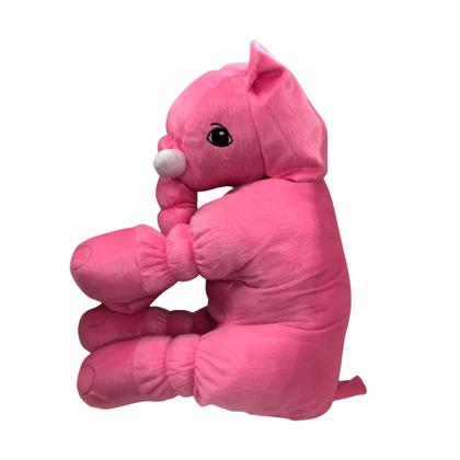 Imagem de Almofada Travesseiro Elefante Bebê Dormir Pelúcia Rosa 62cm 