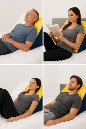 Imagem de Almofada Travesseiro Encosto Triangular Pós Operatório Anti Refluxo Confortável