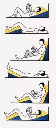 Imagem de Almofada Travesseiro Encosto Triangular Pós Operatório Anti Refluxo Confortável