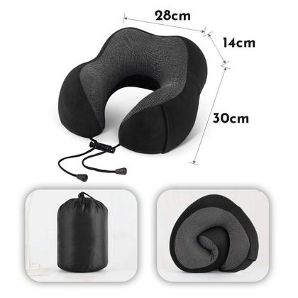 Imagem de Almofada Travesseiro Pescoço Viagem Fecho Ajustável Cor:rosa