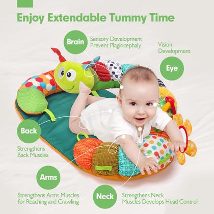 Imagem de Almofada Tummy Time & Seated Support com esteira Caterpillar