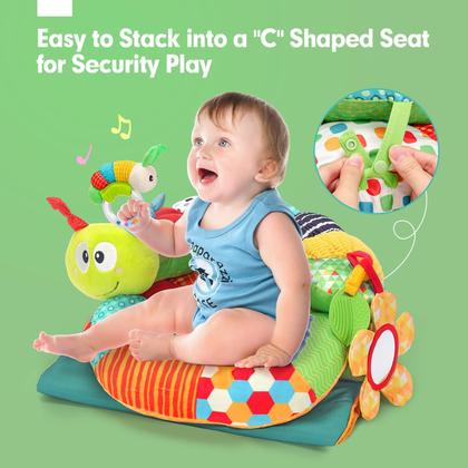 Imagem de Almofada Tummy Time & Seated Support com esteira Caterpillar