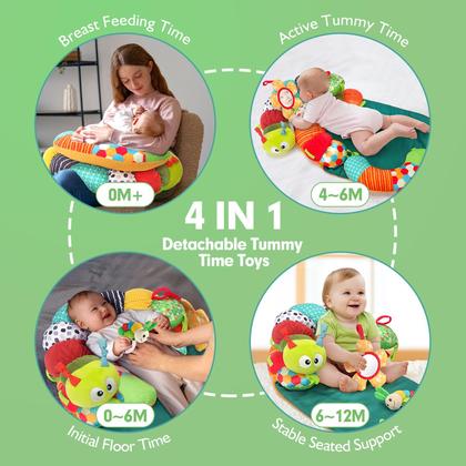 Imagem de Almofada Tummy Time & Seated Support com esteira Caterpillar
