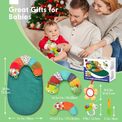 Imagem de Almofada Tummy Time & Seated Support com esteira Caterpillar