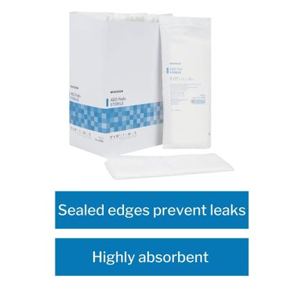 Imagem de Almofadas ABD estéreis McKesson, 20x25 cm, 48 unidades, tratamento de feridas