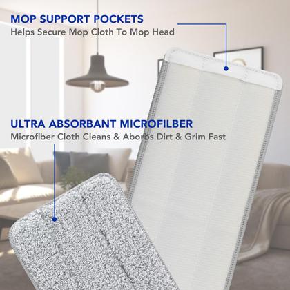 Imagem de Almofadas de limpeza de microfibra BeiLan, pacote com 10, 13x4,9 cm, laváveis