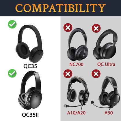 Imagem de Almofadas de reposição para fones de ouvido Bose QuietComfort 35